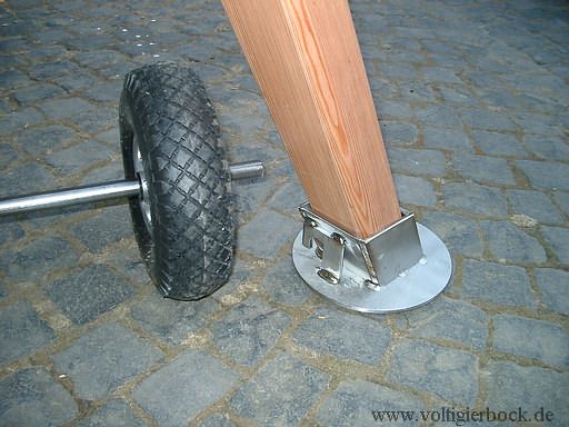 Einfacher Transport durch Standfe, Achse & Rollen (Zubehr)